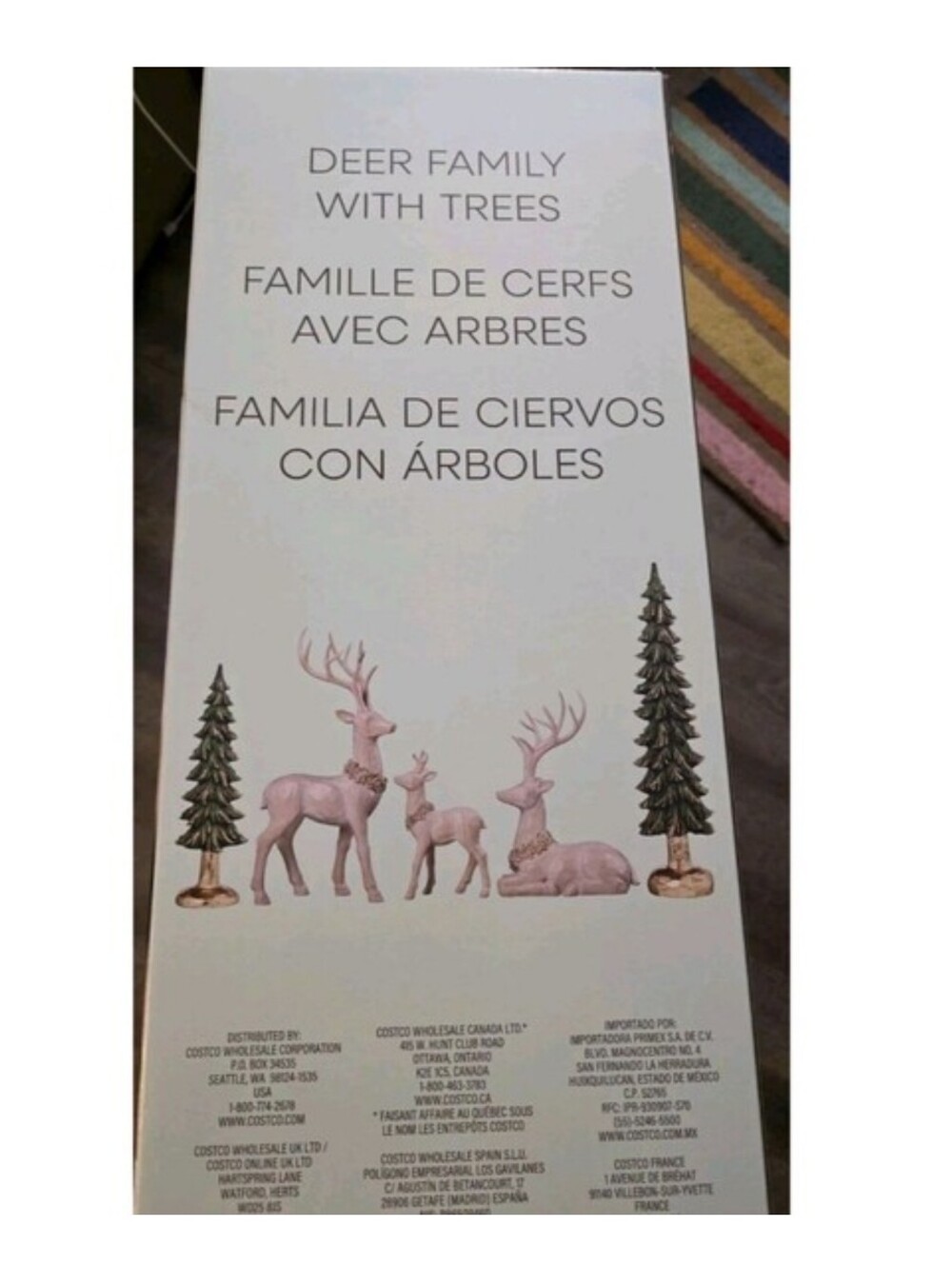 Deer Family &Trees-Set of 5 Costco 2026 Holiday Edition LARGE Ornaments & GIFTS - Picture 4 of 6